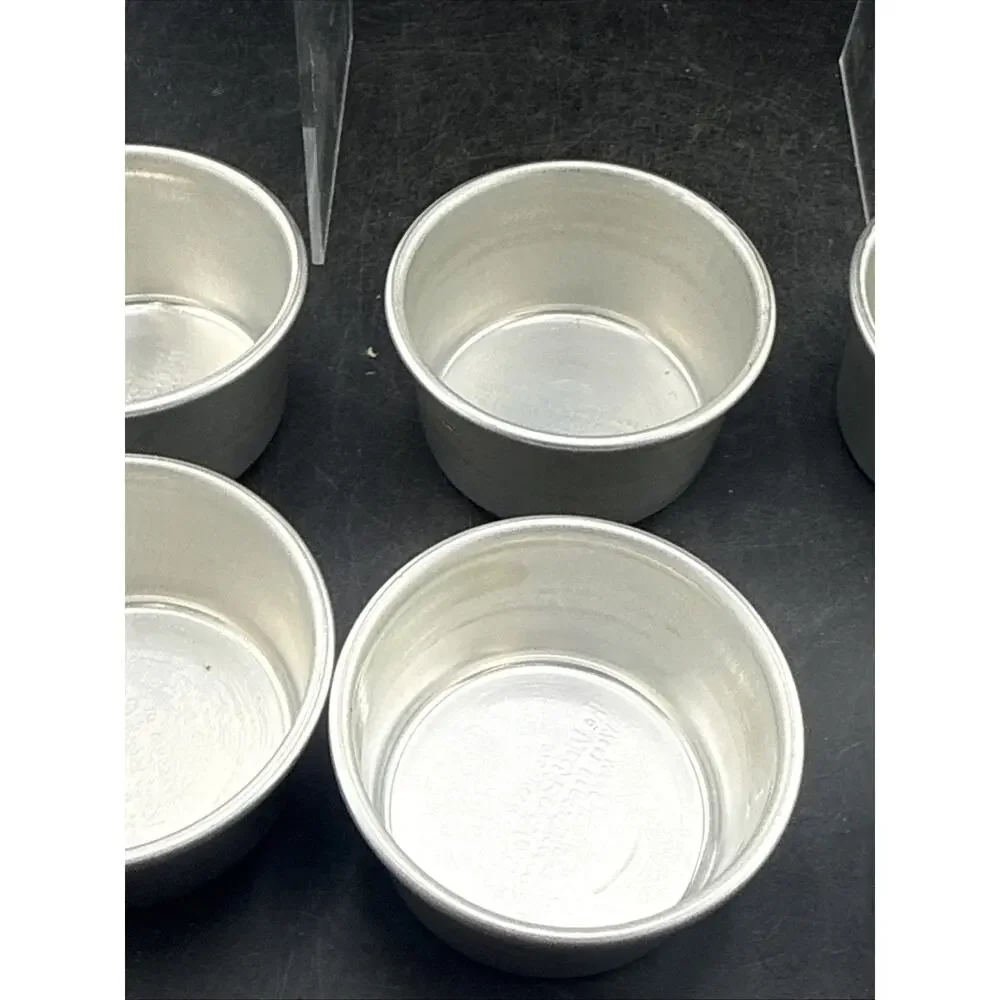 7 Vtg West Bend Co Aluminum Baking Cups Mini Cake Pans Muffin Tins Made in USA